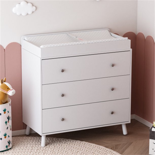 changing table topper for dresser 3 Drawer Baby Changing Table, Infant Diaper Changing Station Changing – tripletreebrands