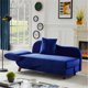 Indoor Chaise Lounge, Recliner Sofa with 2 Pillows and Storage, Leisure Sofa for Living Room, Bed Room, Blue