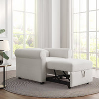 3-in-1 Sofa Bed Chair, Convertible Sleeper Chair Bed,Adjust Backrest Into a Sofa,Lounger Chair,Single Bed,Modern Chair Bed Sleeper for Adults,Beige