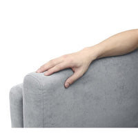 Loveseats Sofa, Modern Comfortable Chenille Fabric Sofa with Soft Cushion and Armrest Loveseat Sofa Couch for Living Room Bedroom, Gra